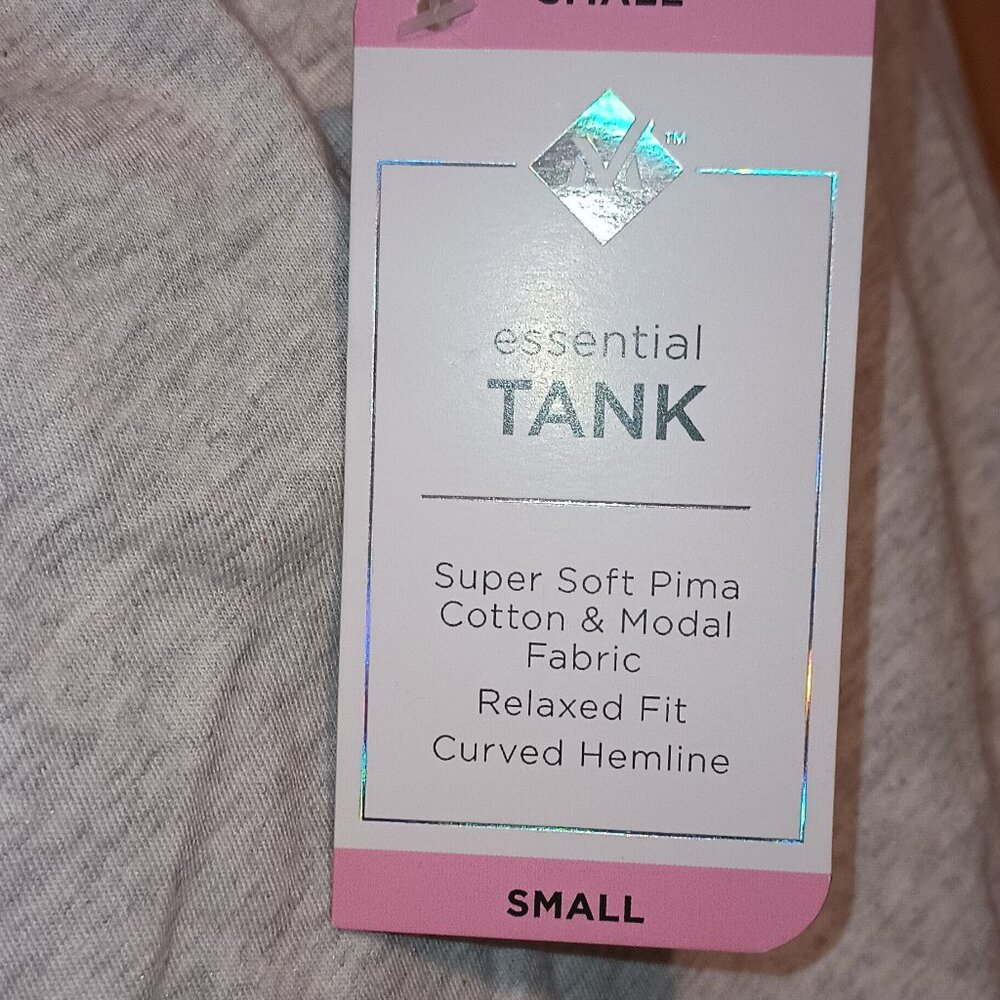 NEW Members Mark Ladies Essential Tank Light Heather Gray - Picture 3 of 4